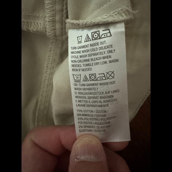 Belle by Kim Gravel Stretch Denim Femme Flutter Ruffle Jacket Sand Bar Medium - Picture 11 of 13